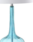 Set of Two 29" Clear Novelty Table Lamps With Drum Shades