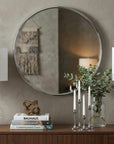 Set of Two 26" Silver Novelty Table Lamps With Drum Shades