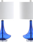 Set of Two 26" Silver Novelty Table Lamps With Drum Shades