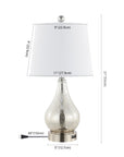 Set of Two 21" Nickel Gourd Table Lamps With Empire Shades