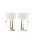 Set of Two 29" Gold Table Lamps With Shades