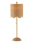 Set of Two 28" Brown Table Lamps With Drum Shades