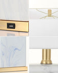 Set of Two 25" Gold Table Lamps With Shades