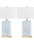 Set of Two 25" Gold Table Lamps With Shades