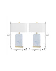 Set of Two 25" Gold Table Lamps With Shades