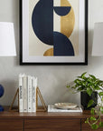 Set of Two 29" Blue Novelty Table Lamps With Drum Shades