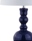 Set of Two 29" Blue Novelty Table Lamps With Drum Shades