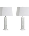 Set of Two 29" Clear Novelty Table Lamps With Shades