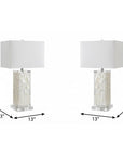Set of Two 29" Clear Novelty Table Lamps With Shades