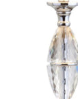 Set of Two 26" Clear And Silver Novelty Table Lamps With Drum Shades