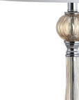 Set of Two 33" Champagne Novelty Table Lamps With Globe Shades