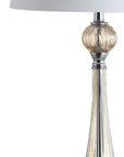 Set of Two 33" Champagne Novelty Table Lamps With Globe Shades