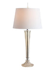 Set of Two 32" Champagne Urn Buffet Lamps With Globe Shades