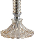 Set of Two 32" Champagne Urn Buffet Lamps With Globe Shades