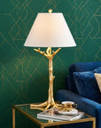 34" Gold Novelty Table Lamp With Empire Shade