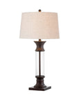 Set of Two 32" Bronze Novelty Table Lamps With Empire Shades