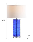 Set of Two 28" Clear Novelty Table Lamps With Globe Shades