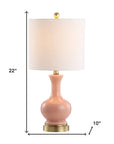 Set of Two 22" Gold Novelty Table Lamps With Drum Shades