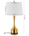 Set of Two 26" Black Table Lamps With Empire Shades