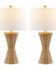 Set of Two 27" Clear Novelty Table Lamps With Empire Shades