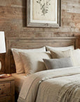Set of Two 23" Clear Round Table Lamps With Empire Shades