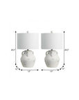 Set of Two 21" Clear Novelty Table Lamps With Drum Shades
