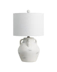 Set of Two 21" Clear Novelty Table Lamps With Drum Shades