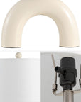 Set of Two 18" Clear Novelty Table Lamps With Empire Shades