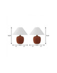 Set of Two 18" Clear Novelty Table Lamps With Empire Shades