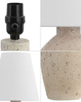 Set of Two 19" Cream Urn Bedside Lamps With Empire Shades
