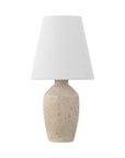 Set of Two 19" Cream Urn Bedside Lamps With Empire Shades