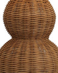 Set of Two 23" Clear Gourd Table Lamps With Empire Shades