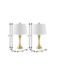Set of Two 23" Clear Novelty Table Lamps With Empire Shades