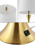 Set of Two 23" Clear Novelty Table Lamps With Empire Shades