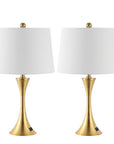 Set of Two 23" Clear Novelty Table Lamps With Empire Shades