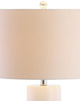 32" Silver Novelty Table Lamp With Drum Shade