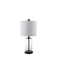 Set of Two 21" Antiqued Bronze USB Table Lamps With Drum Shades