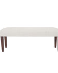 47" Cream and Brown Boucle and Solid Wood Upholstered Bench