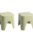 15" Plastic Outdoor Footstool Ottoman