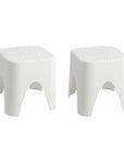 15" Plastic Outdoor Footstool Ottoman