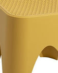15" Plastic Outdoor Footstool Ottoman