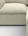 79" White and Black Linen Blend Modular Loveseat With Storage