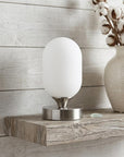 8" Nickel Novelty USB Table Lamp