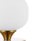 6" Gold Novelty USB Table Lamp With Globe Shade