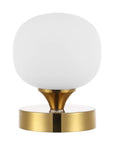 6" Gold Novelty USB Table Lamp With Globe Shade