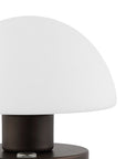 6" Antiqued Bronze Novelty USB Table Lamp With Dome Shade