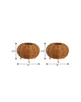 Set of Two 6" Brown Lantern USB Table Lamps With Globe Shades