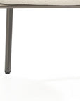 White And Gunmetal Boucle And Stainless Steel Dining Arm Chair