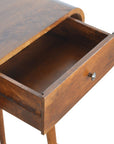 35" Chestnut Solid Wood Console Table With Two Drawers