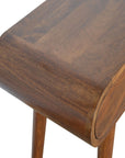 35" Chestnut Solid Wood Console Table With Two Drawers